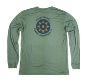 Folk Quilt Unisex Long Sleeve T-Shirt Fayettechill Sage Grey XS 