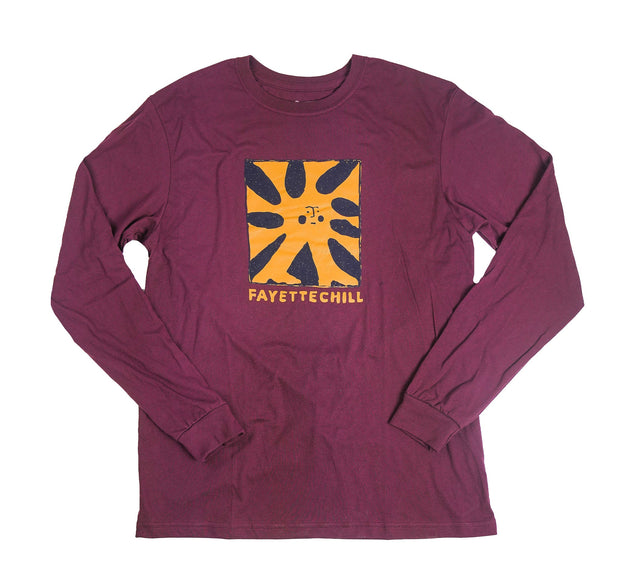 Sunwalker Unisex Long Sleeve T-Shirt Fayettechill Dark Currant XS 