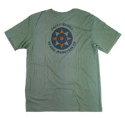 Folk Quilt Unisex T-Shirt Fayettechill Sage Grey XS 