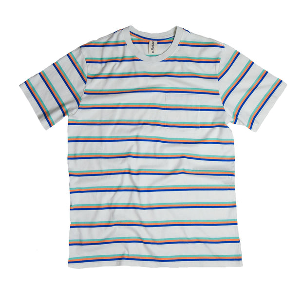 Nelson Unisex T-Shirt FAY Snow White Stripe S 